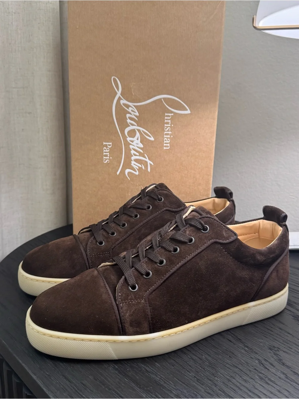 Christian Louboutin Rantulow Orlato Suede Brown Cosme 43.5 - Picture 1 of 8